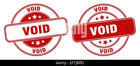 void stamp. void sign. round grunge label Stock Vector