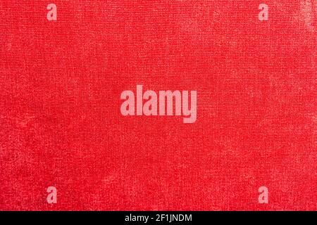 Red velvet texture, burgundy velor armchair as background, textile pattern Stock Photo