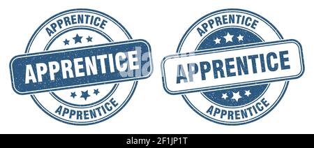 apprentice stamp. apprentice sign. round grunge label Stock Vector