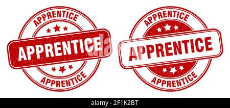 apprentice stamp. apprentice sign. round grunge label Stock Vector