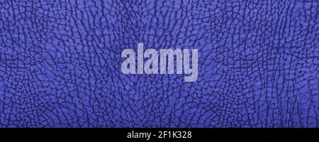 Clean blue leather fullframe texture. High resolution. Empty color leatherette closeup macro background Stock Photo