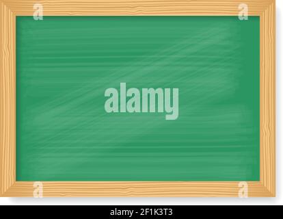 Wooden blackboard isolated on white background Stock Vector