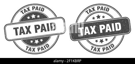 tax paid stamp. tax paid sign. round grunge label Stock Vector