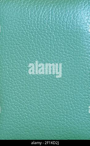 Vertical image of turquoise blue colored cow leather texture for abstract background Stock Photo