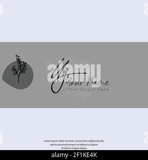 U J UJ Initial letter handwriting and signature logo. Beauty vector initial logo .Fashion, boutique, floral and botanical Stock Vector