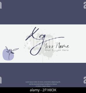 X G XG Initial letter handwriting and signature logo. Beauty vector initial logo .Fashion, boutique, floral and botanical Stock Vector