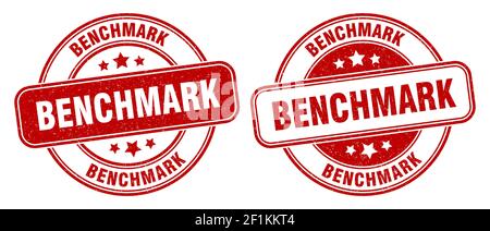 benchmark stamp. benchmark sign. round grunge label Stock Vector