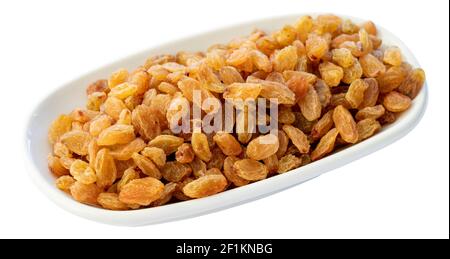 Raisins isolated on white background. Stock Photo