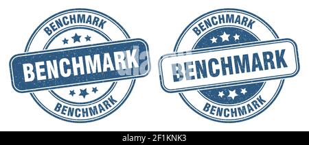 benchmark stamp. benchmark sign. round grunge label Stock Vector