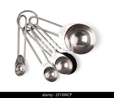 Steel measuring spoons Stock Photo