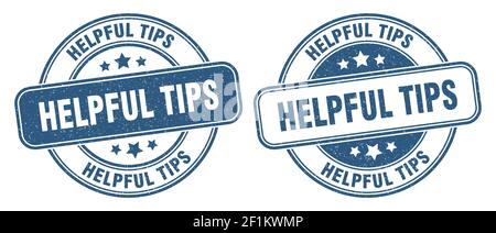 helpful tips stamp. helpful tips sign. round grunge label Stock Vector