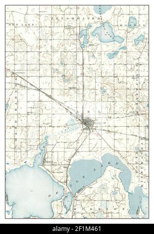 Devils Lake, North Dakota, map 1931, 1:62500, United States of America by Timeless Maps, data U.S. Geological Survey Stock Photo