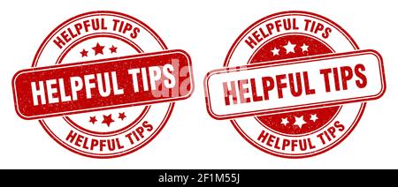 helpful tips stamp. helpful tips sign. round grunge label Stock Vector
