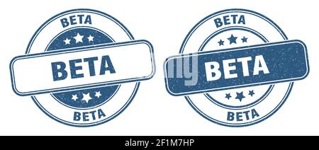 beta stamp. beta sign. round grunge label Stock Vector