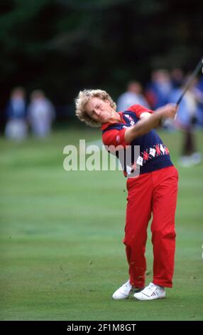 Bernhard Langer Volvo PGA Championship 1989, Wentworth Club  Photo by Tony Henshaw Stock Photo