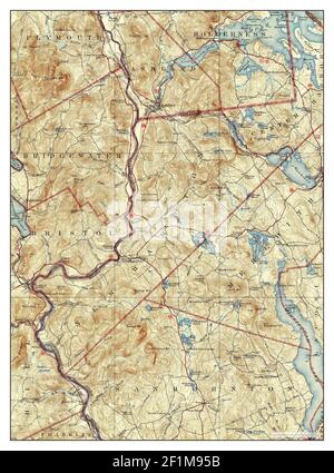 Holderness, New Hampshire, map 1927, 1:62500, United States of America by Timeless Maps, data U.S. Geological Survey Stock Photo