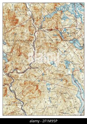 Holderness, New Hampshire, map 1927, 1:62500, United States of America by Timeless Maps, data U.S. Geological Survey Stock Photo