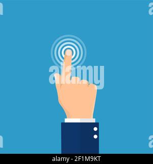 Touch icon concept. Stock Vector