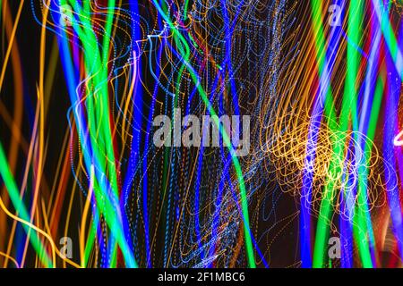 Colorful light lines Stock Photo