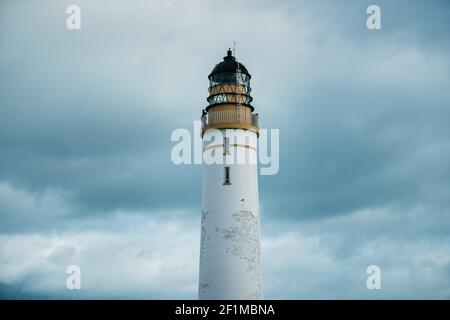 Scurdie Ness Lighthouse, near Montrose, Scotland, UK. Stock Photo