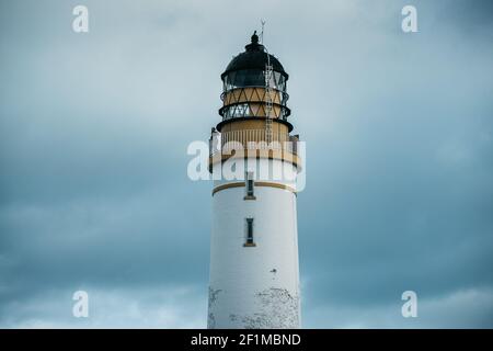 Scurdie Ness Lighthouse, near Montrose, Scotland, UK. Stock Photo