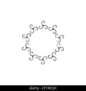 abstract circle spiral relationship vector logo design, swirl modern symbol. Stock Vector illustration isolated Stock Vector