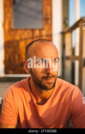 Man looking away Stock Photo