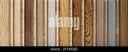 wood texture parquet flooring samples Stock Photo