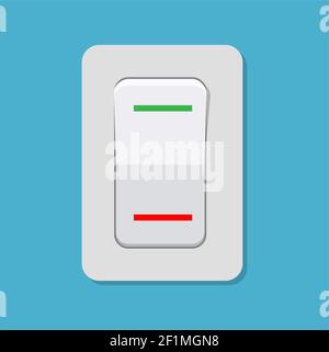 Toggle switch. Electric control concept. Stock Vector