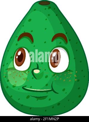 Pomelo cartoon character with facial expression illustration Stock Vector