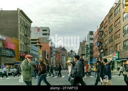Canal Street in China town in Manhattan, New York in the USA Stock Photo
