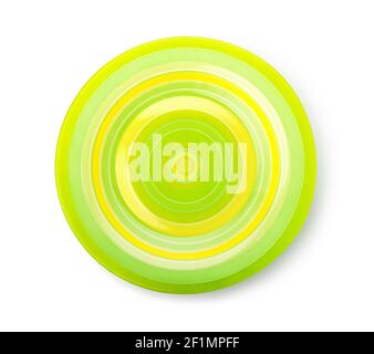 Round green plate Stock Photo
