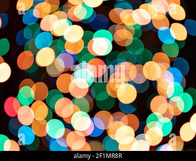 Abstract background of holiday lights Stock Photo