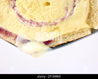 Artic roll / Cake ice-cream and sponge dessert, food still-life Stock Photo