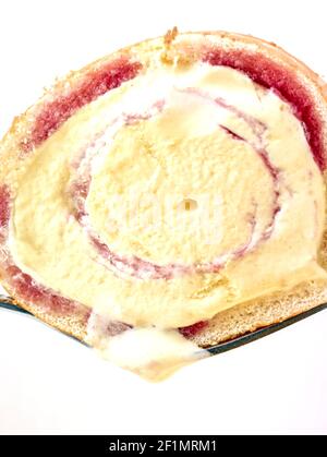 Artic roll / Cake ice-cream and sponge dessert, food still-life Stock Photo