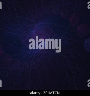 Fractal abstract pattern background.  Chaotic lines and swirls, blue purple and pink colors Stock Photo