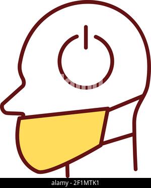 Covidiot RGB color icon Stock Vector