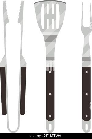 Barbecue utensils set. Stock Vector