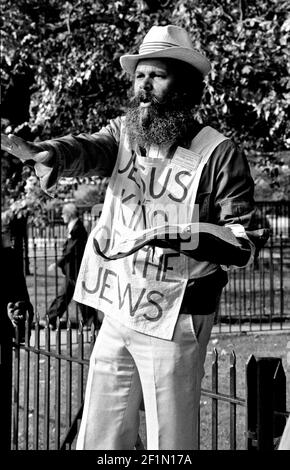 Preachers at Speakers Corner, Hyde Park, London - 1986 Stock Photo