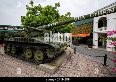 Weapons of the Vietnam War in Hanoi in Vietnam Stock Photo