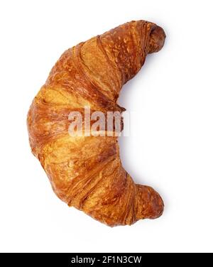 Fresh croissant on white Stock Photo