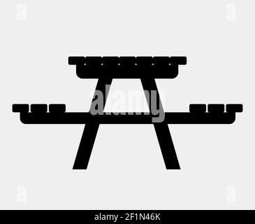Camping table icon Stock Vector