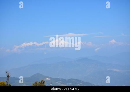 Kanchenjunga from Rishyap home stay , Kalimpong Stock Photo