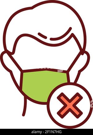 Disposable surgical masks changing RGB color icon Stock Vector