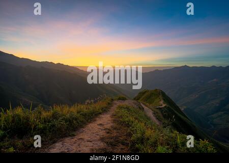 The best place to visit in Son La - another sky in Ta Xua mountain Ta Xua, Son La, Vietnam Stock Photo