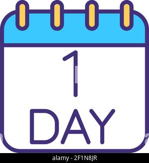 Day-out RGB color icon Stock Vector