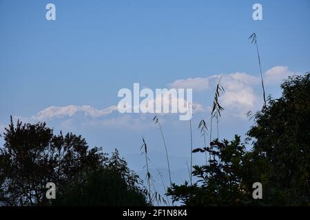 Kanchenjunga from Rishyap home stay , Kalimpong Stock Photo