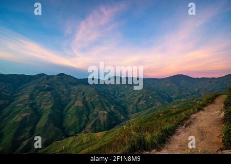 The best place to visit in Son La - another sky in Ta Xua mountain Ta Xua, Son La, Vietnam Stock Photo