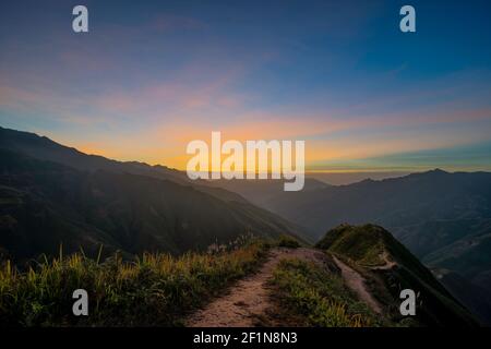 The best place to visit in Son La - another sky in Ta Xua mountain Ta Xua, Son La, Vietnam Stock Photo