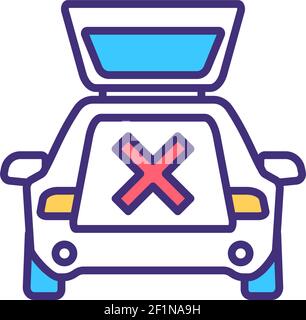 No parking RGB color icon Stock Vector